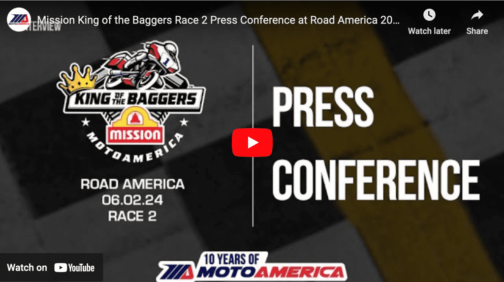 Read more about the article Video: Mission King Of The Baggers Race Two Press Conference From Road America